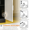 Mobiletto con Cassetto e Ripiano Regolabile per Cucina, Soggiorno e Anticamera, in MDF, 60x40x90cm, Bianco e Nero , multiuso ufficio studio ingresso camera bagno F838-219A