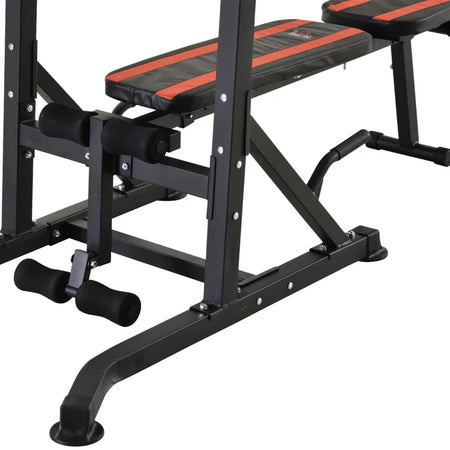 Postazione Pieghevole e Multiuso per Allenamento in Acciaio con Barra Trazioni e Sedia Romana, 92 x 178 x 200-236cm ZC7A91-092RDZC7