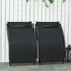 Set 2 Sdraio da Giardino Pieghevoli, Lettino Prendisole in Alluminio e Textilene, 61x165x63cm 84B-540