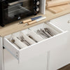 credenza alta cucina Dispensa in MDF con Ripiani Aperti, Armadietti e Cassetto, 119x41x180 cm, Bianco , mobile soggiorno sala pranzo F835-767V02WTA