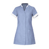 Casacca Aurelia Azzurro Melange Casacca Donna Manica Corta Pulizie Albergo