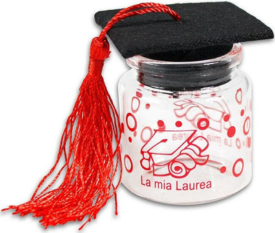 12 Barattoli In Vetro Con Tappo In Sughero Bomboniera Laurea Tocco Rosso Casa e cucina/Hobby creativi/Materiali per hobby creativi/Forniture per feste/Bomboniere Trade Shop italia - Napoli, Commerciovirtuoso.it