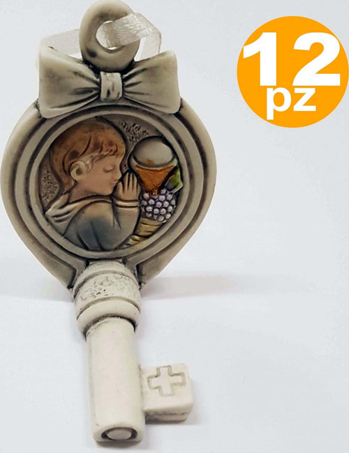 12 BOMBONIERE CHIAVE FIOCCO GANCIO COMUNIONE BAMBINO SACRA EUCARESTIA CERAMICA Casa e cucina/Hobby creativi/Materiali per hobby creativi/Forniture per feste/Bomboniere Trade Shop italia - Napoli, Commerciovirtuoso.it