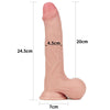 LOVETOY DILDO CON PELLE SCORREVOLE FALLO IPERREALISTICO 24 CM LOVETOY DILDO SLIDING DUAL LAYER 9.5 NATURAL