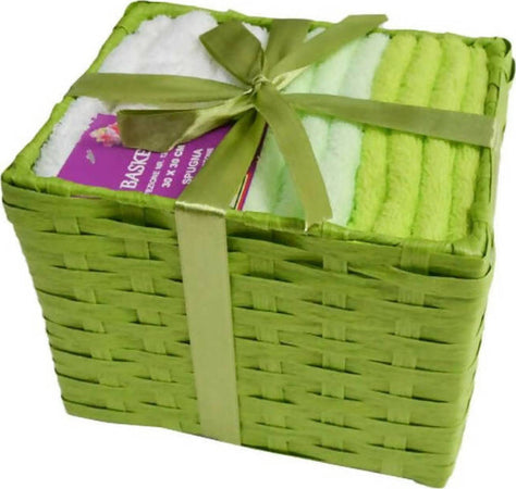 Set 4 Lavette Cotone JORDA Con Cestino - 30x30cm, OEKO-TEX, Per Viso E Bidet - Foto 6