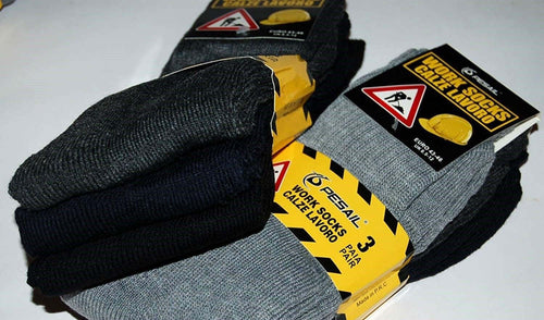 12-PAIA-CALZE-CALZINI-UOMO-DA-LAVORO-RINFORZATI-RESISTENTI-WORK-SOCKS-40-46