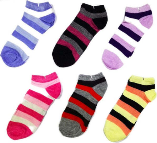 12-Paia-Di-Calzini-A-Collo-Basso-Da-Donna-Fantasmini-In-Cotone-Colorati-35-40