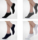 12-Paia-Di-Calzini-A-Collo-Basso-Da-Donna-Fantasmini-In-Cotone-Tinta-Unita-35-40