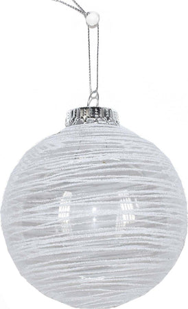12 palline natalizie in Vetro Bianco con Glitter da Ø 10 cm, Pendaglio decorato Casa e cucina/Decorazioni per interni/Addobbi e decorazioni per ricorrenze/Decorazioni natalizie/Addobbi e decorazioni/Palle e palline MagiediNatale.it - Altamura, Commerciovirtuoso.it