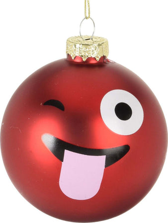 12 palline per albero di natale in vetro con Emoticon da Ø 6 cm pendaglio decorato Casa e cucina/Decorazioni per interni/Addobbi e decorazioni per ricorrenze/Decorazioni natalizie/Addobbi e decorazioni/Palle e palline MagiediNatale.it - Altamura, Commerciovirtuoso.it