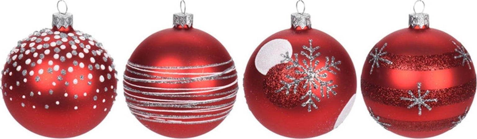 12 palline per albero di natale in vetro con glitter da Ø 8 cm pendaglio decorato Casa e cucina/Decorazioni per interni/Addobbi e decorazioni per ricorrenze/Decorazioni natalizie/Addobbi e decorazioni/Palle e palline MagiediNatale.it - Altamura, Commerciovirtuoso.it