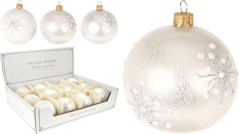 12 palline per albero di natale in vetro con glitter da Ø 8 cm pendaglio decorato Casa e cucina/Decorazioni per interni/Addobbi e decorazioni per ricorrenze/Decorazioni natalizie/Addobbi e decorazioni/Palle e palline MagiediNatale.it - Altamura, Commerciovirtuoso.it