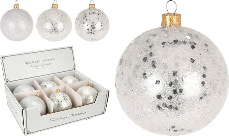 12 palline per albero di natale in vetro da Ø 8 cm pendaglio decorato Casa e cucina/Decorazioni per interni/Addobbi e decorazioni per ricorrenze/Decorazioni natalizie/Addobbi e decorazioni/Palle e palline MagiediNatale.it - Altamura, Commerciovirtuoso.it