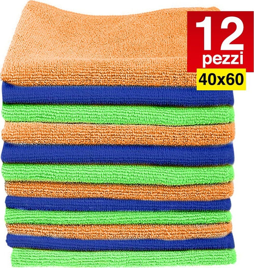12 Panni Microfibra 40 X 60 Cm Panno Pulizia Multiuso Lavaggio Auto Asciugamano Casa, arredamento e bricolage > Pulizia e Bucato > Pulizia Vetri e Superfici Trade Shop italia - Napoli, Commerciovirtuoso.it