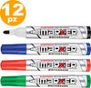 12-Pennarelli-Per-Lavagna-Bianca-Marker-Whiteboard-Scuola-Ufficio-Cancelleria