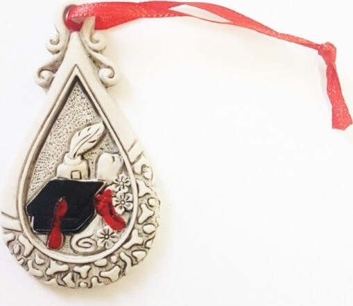12-Pezzi-Bomboniera-Ciondolo-Laurea-Simbolo-Pergamena-Fortuna-Rosso-Bianco-Oro