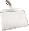 12-Porta-Badge-In-Plastica-Rigida-Trasparente-Con-Clip-Portabiglietti-90x55-Mm