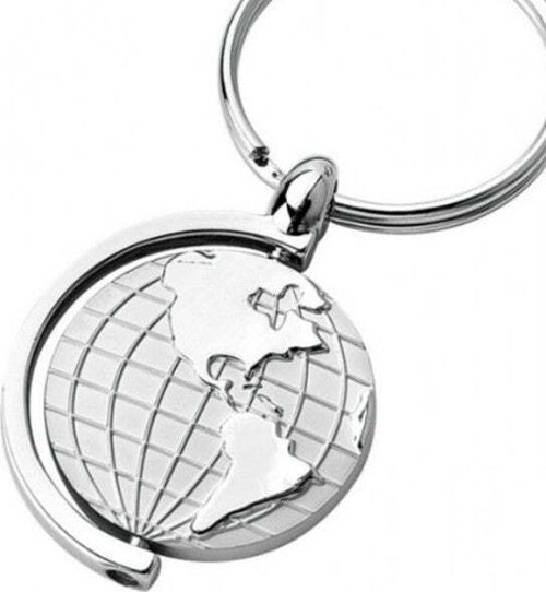 12-Portachiavi-Porta-Chiave-Bomboniere-Segnaposto-Mappamondo-Rotante-Globo-Terra