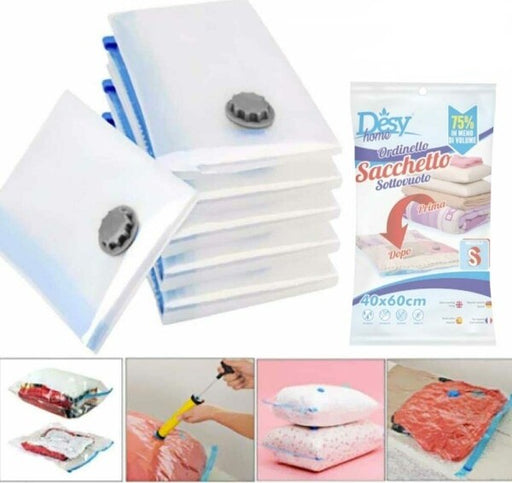 6 Buste Salvaspazio Trasparenti Per Armadio Sacchetti Salvaspazio - Foto 2