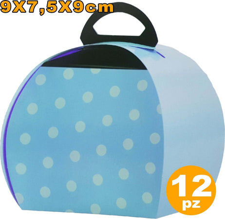 12 SCATOLE POIS PORTA TORTA DOLCE CONFETTI COMPLEANNI NASCITA BATTESIMO FESTE  Trade Shop italia - Napoli, Commerciovirtuoso.it