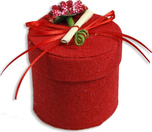 12 SCATOLINA IN TESSUTO CON PERGAMENA PORTA CONFETTI BOMBONIERA LAUREA ROSSO Casa e cucina/Hobby creativi/Materiali per hobby creativi/Forniture per feste/Bomboniere Trade Shop italia - Napoli, Commerciovirtuoso.it