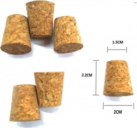 12-Tappi-Sughero-H-2cm-Conici-Conico-Per-Bottiglie-Bottiglia-Liquore-Vino