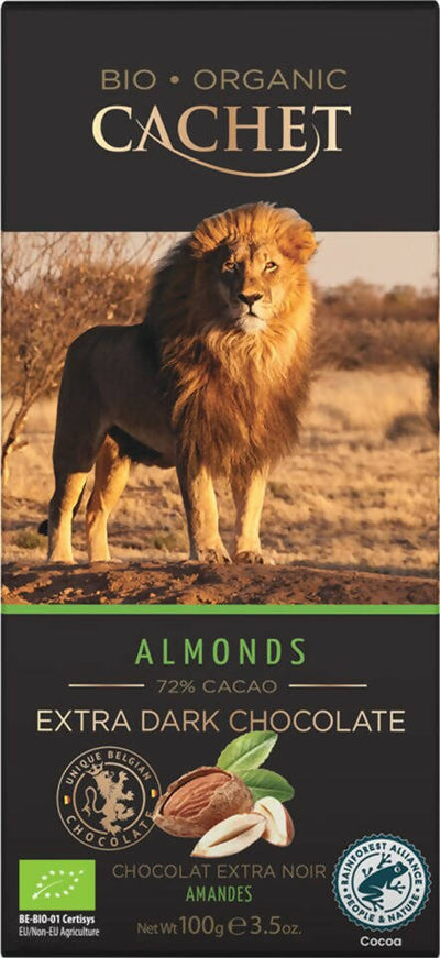 12 Tavolette di Cachet mandorle cioccolato extra fondente tavolette 100g (consegna gratuita )