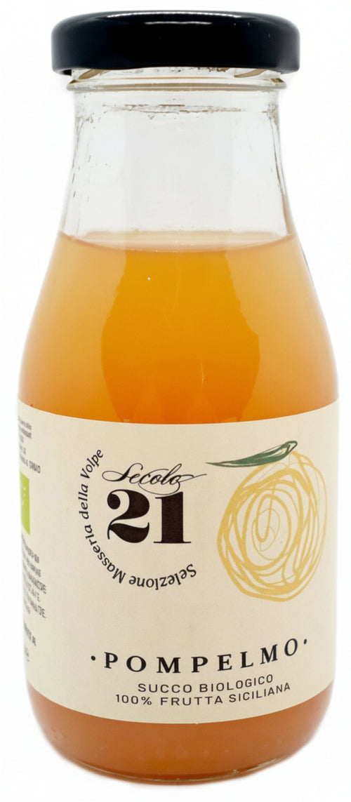 12 X Succo Di Pompelmo Rosa 25 Cl Spremuta Pura 100% Pompelmo Rosa Siciliano Bio Senza Zuccheri E Conservanti Secolo21