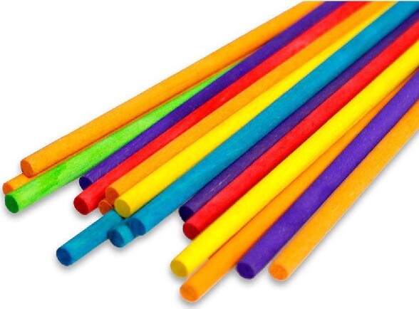 120-Stecche-Colorate-Bastoncini-In-Legno-Naturale-Lavoretti-Bricolage-5-X-150-Mm