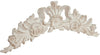 Biscottini Sopraporta in legno finitura bianco anticato L73xPR4xH26 cm Made in Italy