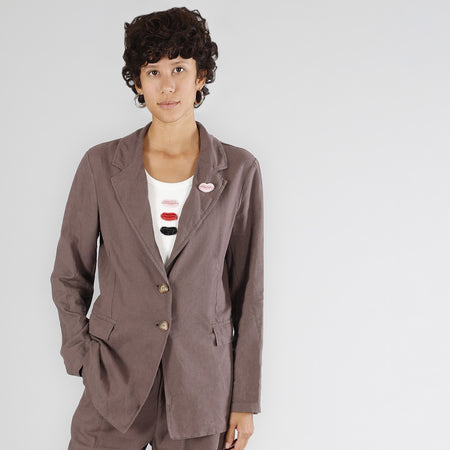 BLAZER MONOPETTO MISTOLINO