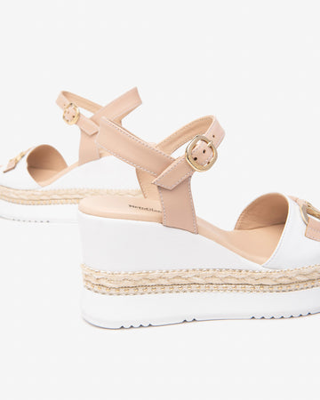 Nero Giardini sandali donna bianco con zeppa E513552D707