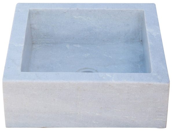 Biscottini Biscottini Acquaio Marmo Bianco 40x40x16 Vasca Lavello Fontana Artigianale