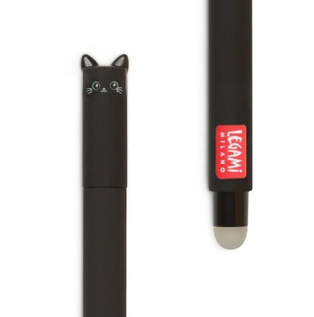 Legami, Penna Gel Cancellabile,Inchiostro Nero, Tema Kitty
