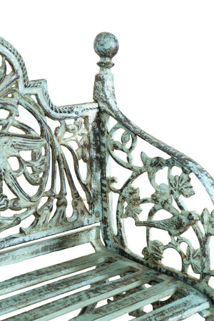 Biscottini Panchina Liberty in ghisa finitura anticata Molto robusta, stabile Offerta