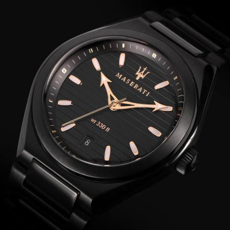 Orologio MASERATI uomo Triconic acciaio total black