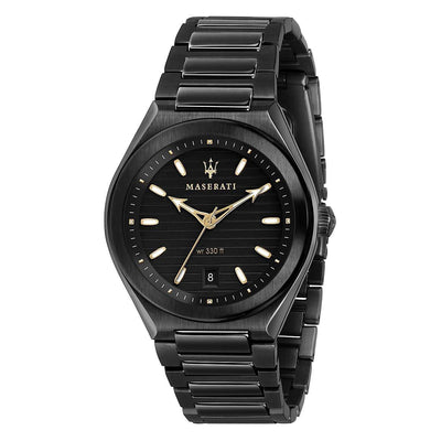 Orologio MASERATI uomo Triconic acciaio total black