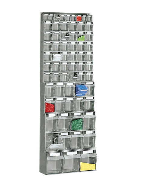 Scaffale in polipropilene con cassetti trasparenti cm. 60x22,4x175h