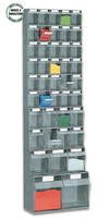 Scaffale a muro in polipropilene a cassetti cm. 60x32,6x198,9h