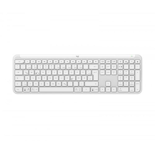 Logitech K950 Signature Slim tastiera Ufficio RF senza fili + Bluetooth QWERTZ Tedesco Bianco