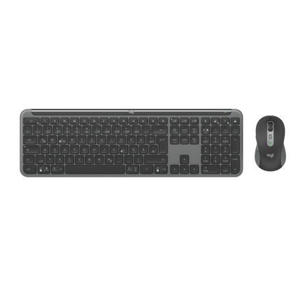 Logitech MK950 Signature Slim tastiera Mouse incluso Ufficio RF senza fili + Bluetooth QWERTZ Tedesco Grafite