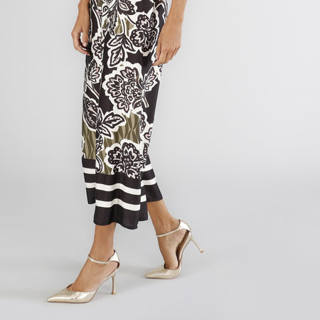 PANTALONE PALAZZO IN SATIN STAMPATO