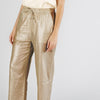 PANTALONE PALAZZO IN LINO PLACCATO
