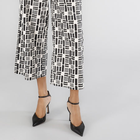 PANTALONE PALAZZO IN POPELINE STAMPATO