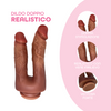 Dildo Doppio Realistico con Ventosa in silicone per Doppia Penetrazione Strap-On