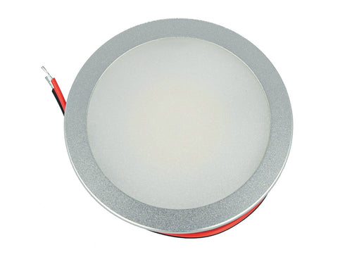 Mini Faretto Led Da Incasso Rotondo 5W AC/DC 12V DC 24V Bianco Caldo Foro 60mm Colore Alluminio Satinato