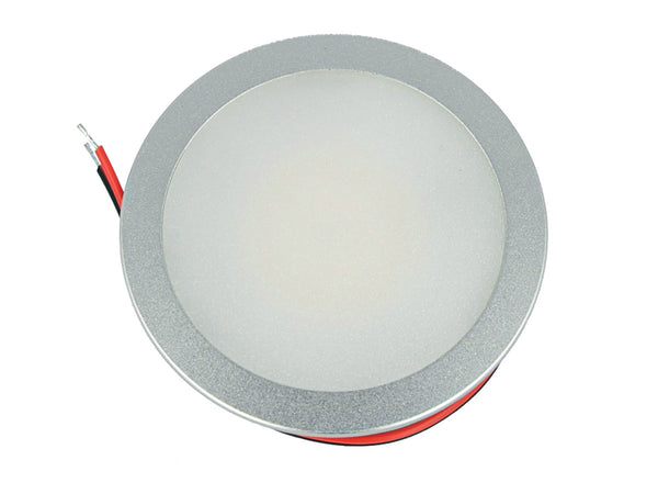 Mini Faretto Led Da Incasso Rotondo 5W AC/DC 12V DC 24V Bianco Caldo Foro 60mm Colore Alluminio Satinato