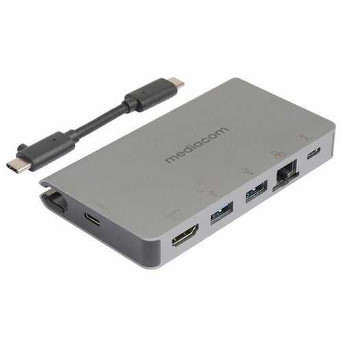 MD-C315 replicatore di porte e docking station per laptop USB 3.2 Gen 1 (3.1 Gen 1) Type-C Alluminio