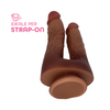 Dildo Doppio Realistico con Ventosa in silicone per Doppia Penetrazione Strap-On