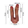 Dildo Doppio Realistico con Ventosa in silicone per Doppia Penetrazione Strap-On